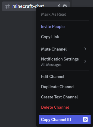 copy channel id